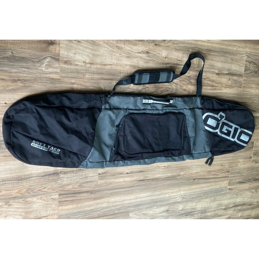 Ogio Duffle Soft Taco Snowboard Bag Black Gray Padded Travel Winter Sports 64x16